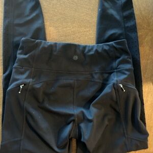 Athleta black leggings with cutout detail